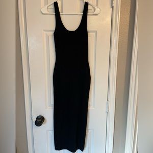 Waverleigh Black Sleeveless Fitted Ribbed Dress